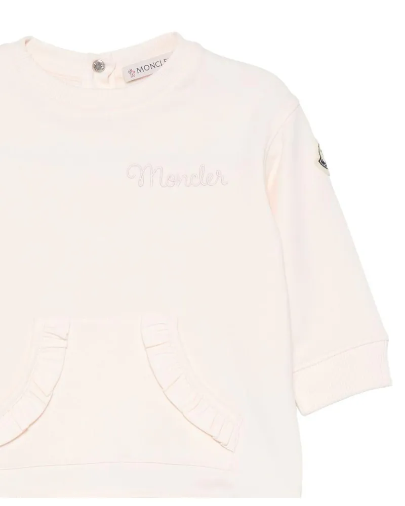 Moncler Girls' Enfant Dress Pink Cotton; Elastane Pink