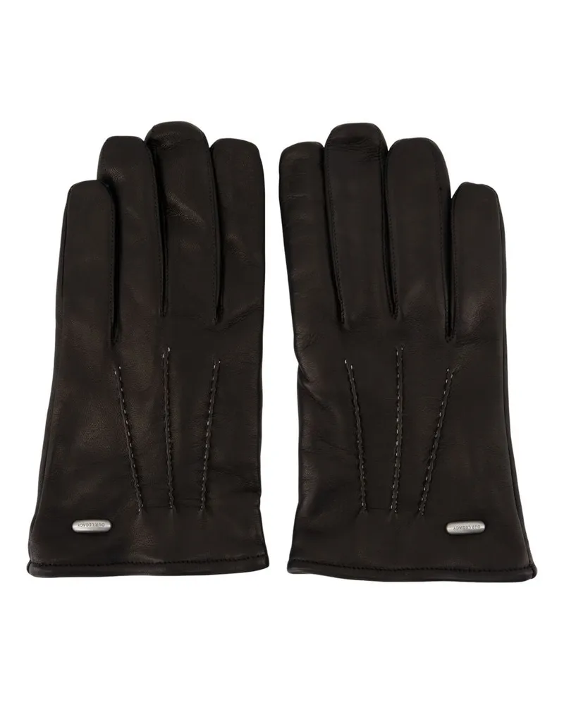 Our Legacy Men's Leather Gloves Black Calfskin Black