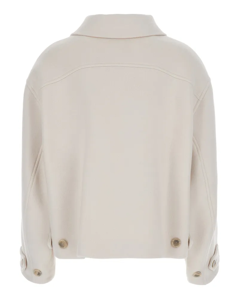Semicouture Women's Jacket Jeanie White Wool Coat White