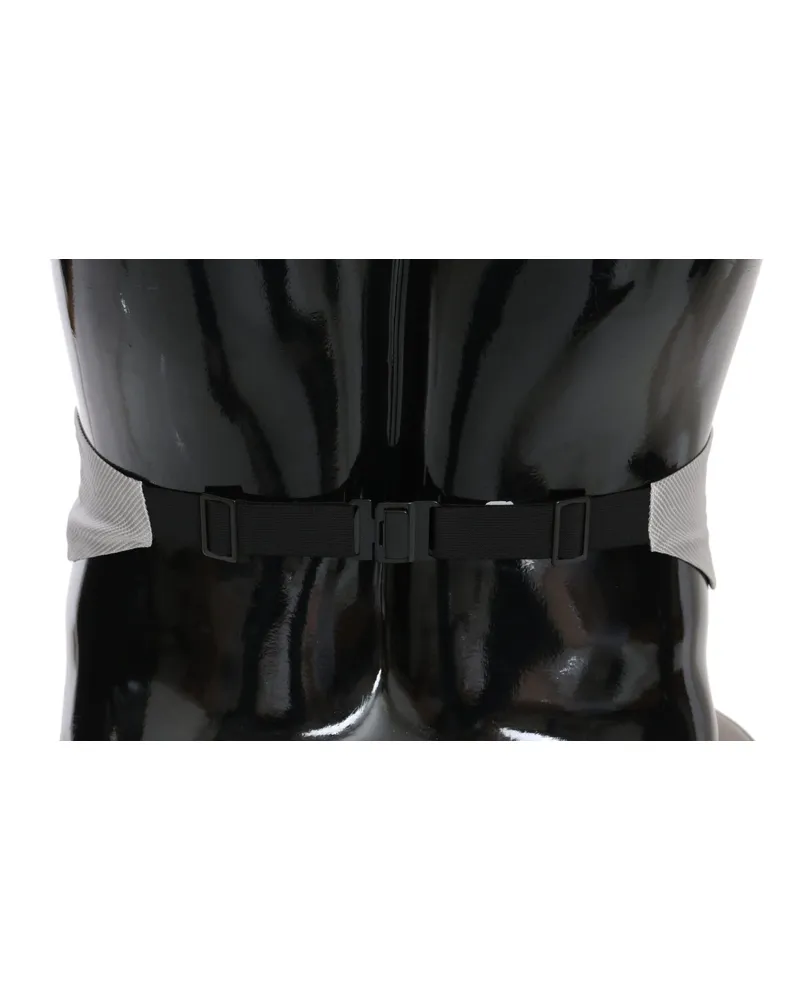 Dolce & Gabbana Gray Men Waist Belt Silk Cummerbund Gray