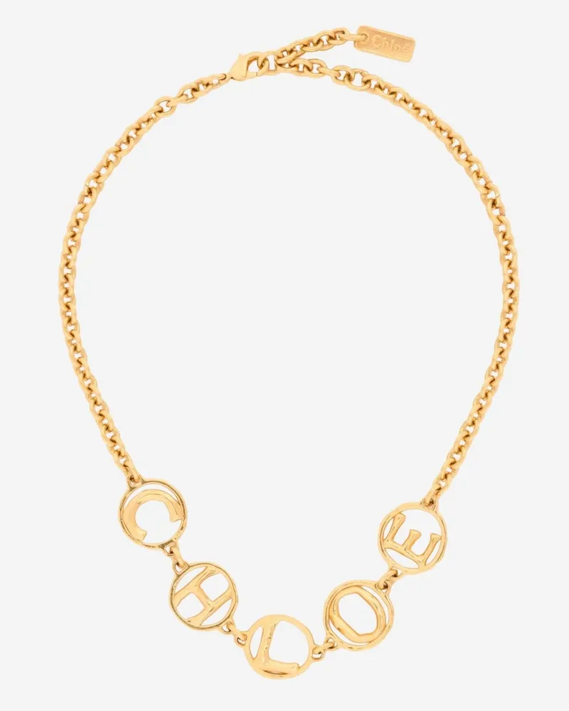 Chloé Women's Choker Script Gold Brass Accessory Gold
