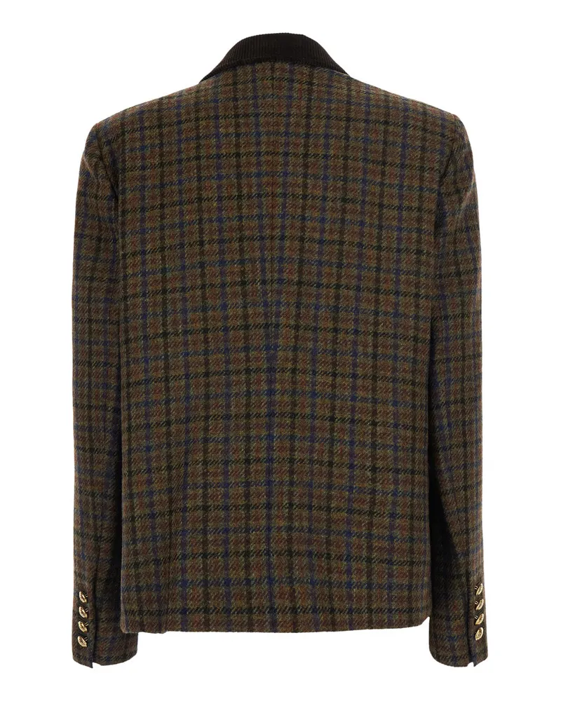 Blazé Milano Women's Jacket Amandira Brown Virgin Wool Blazers Brown