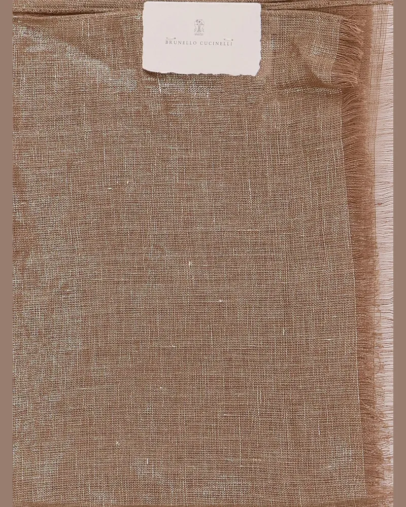 Brunello Cucinelli Women's Lurex Linen Scarf Gold Scarfs Gold