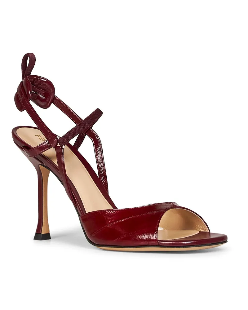 Fendi Women's Sandals Very Colibrì Burgundy Calf Leather Burgundy