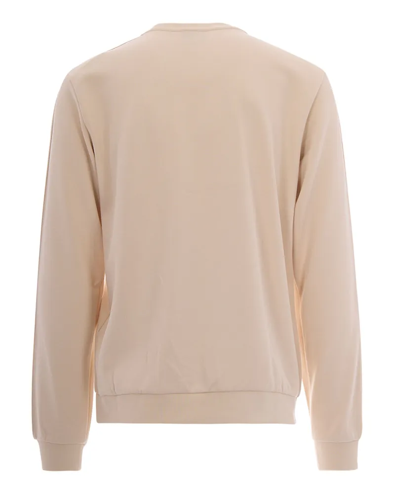 EA7 Men's Sweatshirt Logo Interlock Fog Polyester Sweatshirts Sweater Beige