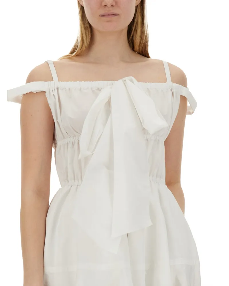 Patou Fluid Polyester Dress — White White