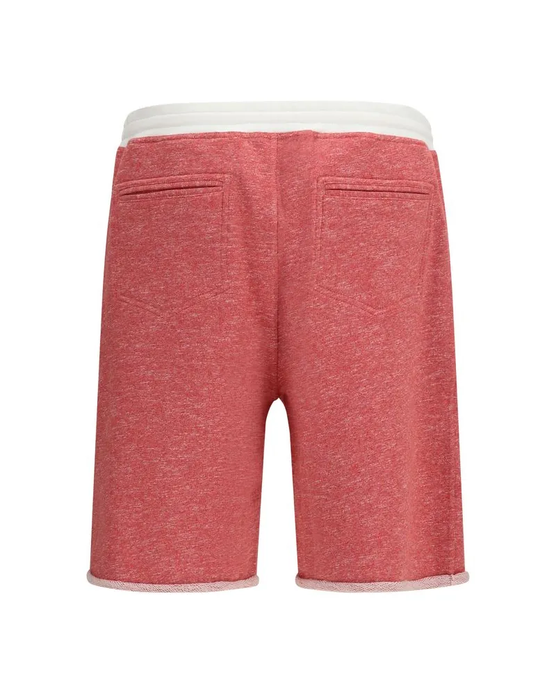 Brunello Cucinelli Men's Multicolor Cotton Bermuda Shorts Red