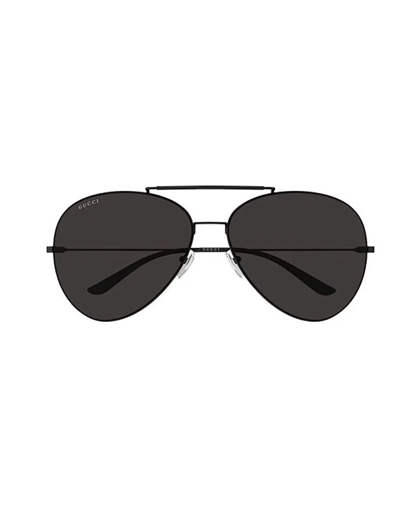Gucci Unisex Sunglasses Black Metal Black