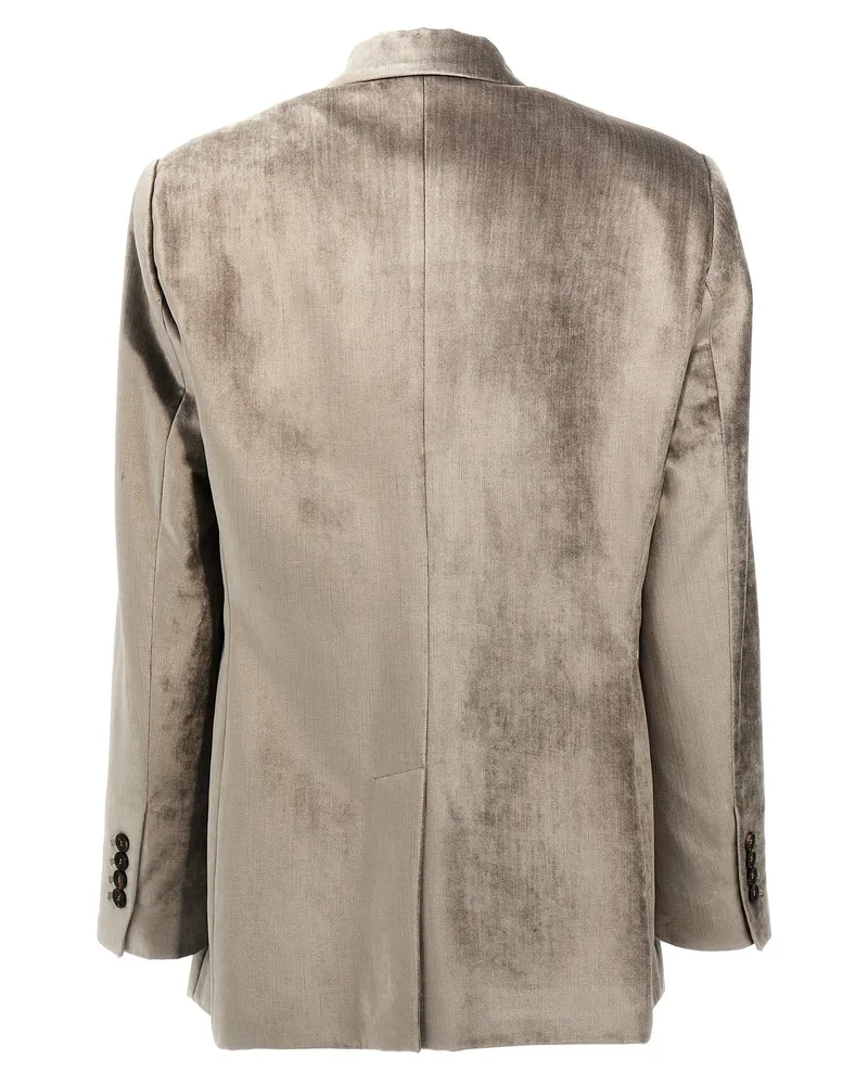 Brunello Cucinelli Women's Gray Cotton Blazer Clothing Gray
