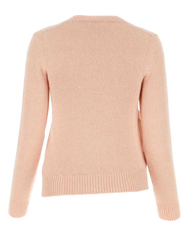 Jil Sander Women's Light Pink Cotton Blend Sweater Rose Maglieria Pink