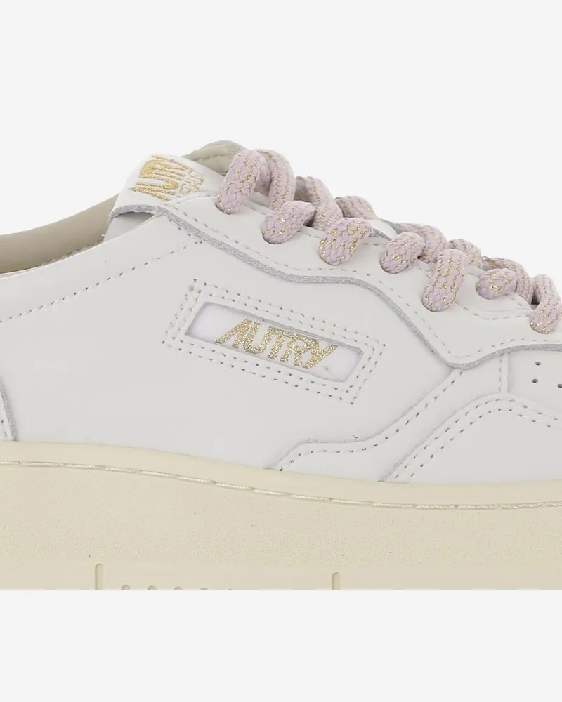 AUTRY Women's Sneakers Medalist Low Multicolour Leather Trainers White