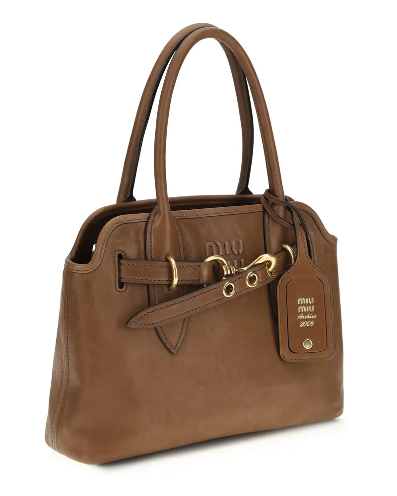Miu Miu Aventure Shoulder Bag — Brown Brown