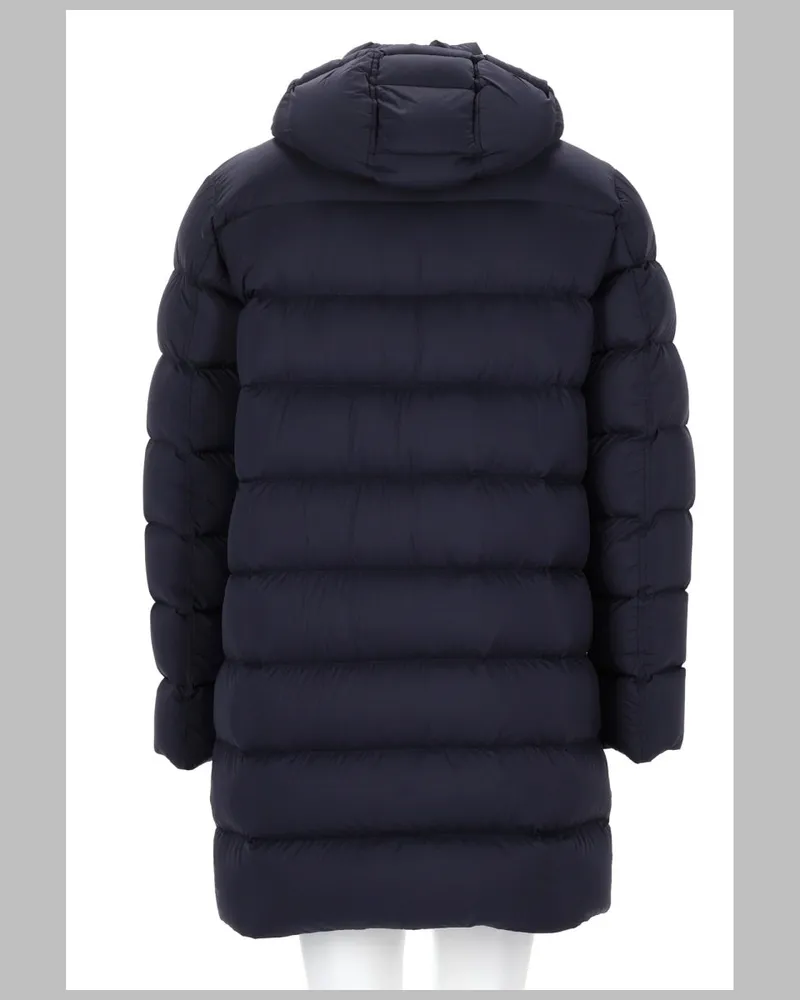 Herno Padded Hooded Coat — Blue Blue