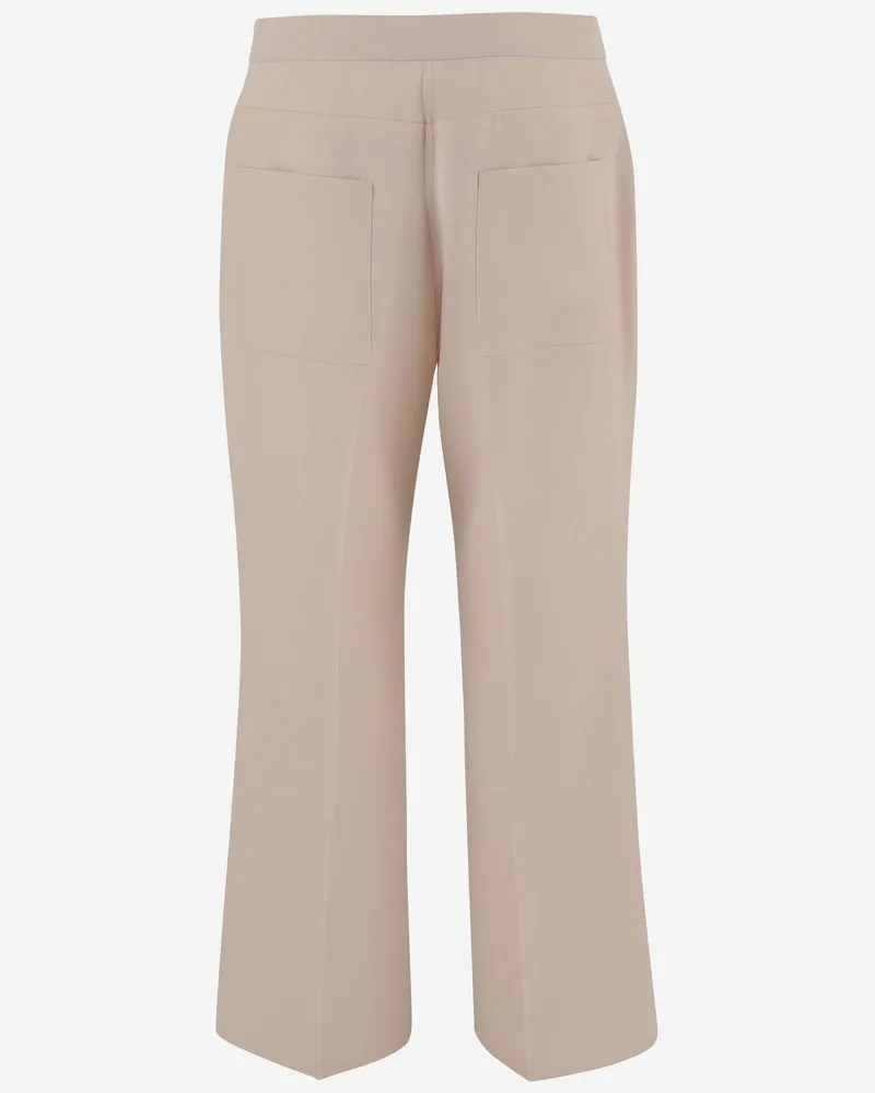 Jil Sander Women's Wool Trousers Beige Beige