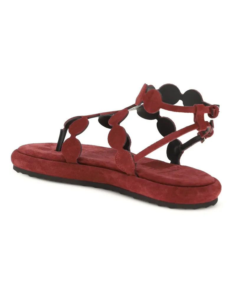 Pierre Hardy Women's Sandals Suede Carmine Calf Upper: Leather Red