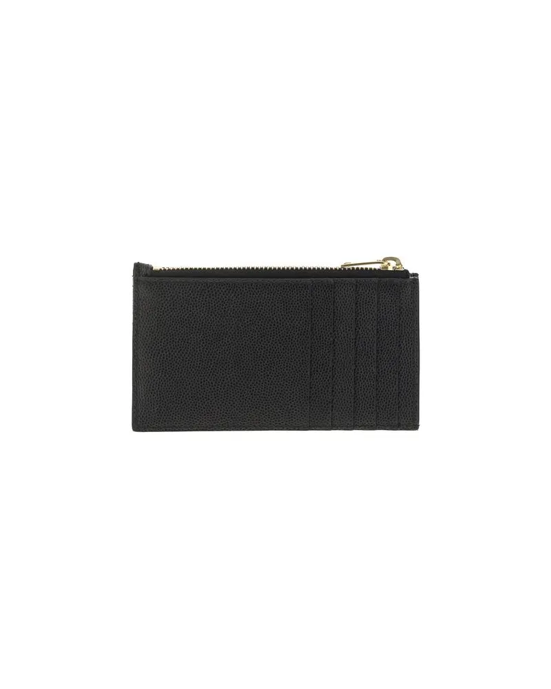 Saint Laurent Women's Black Calf Leather Bos Taurus Wallet Black