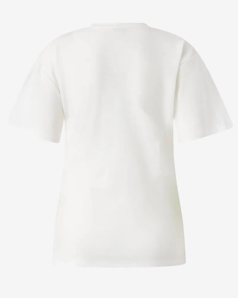 Pinko Women's Draped T-Shirt With Gold Detail White Cotton T-Shirts & Jerseys White