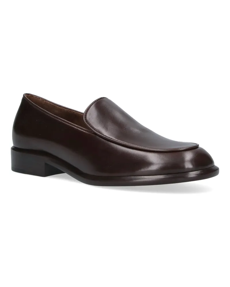 KHAITE Women's Flat Shoes Brown Leather Brown