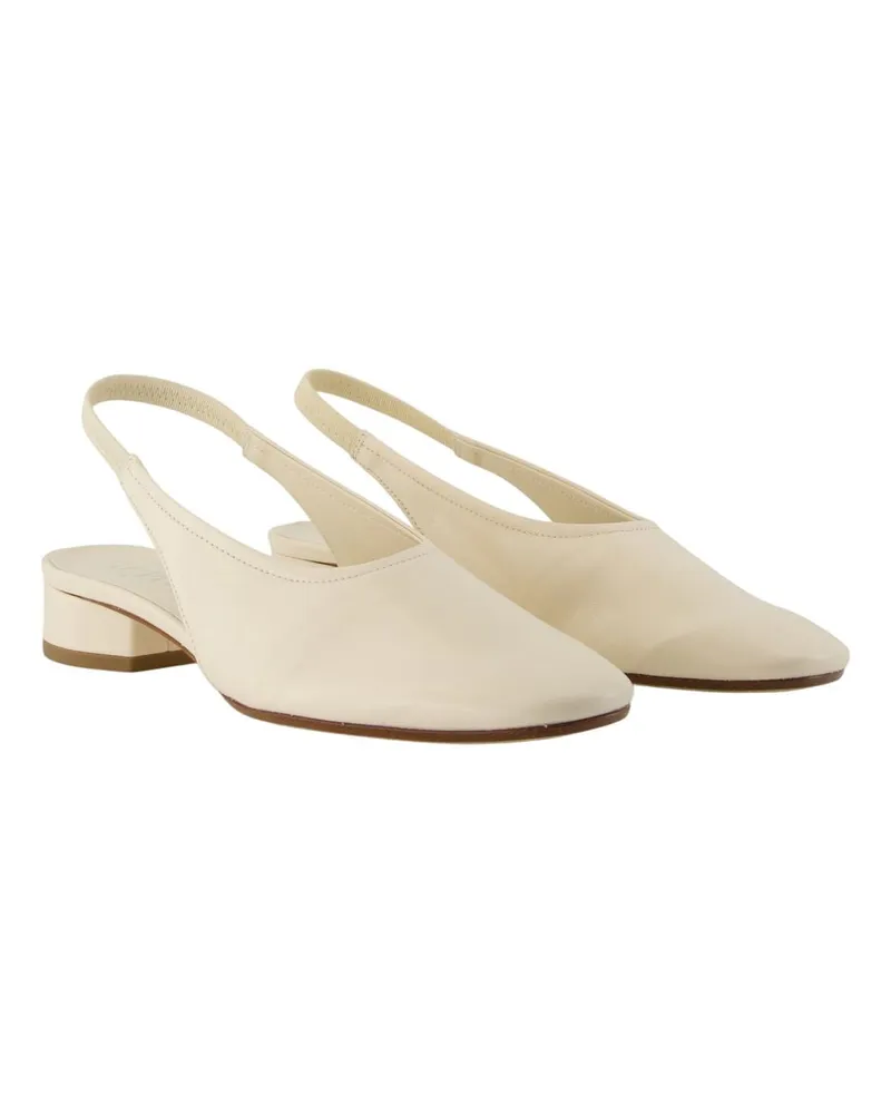 aeyde Women's Dua Sandals -  Leather White Calfskin Shoes Flat-Shoes White
