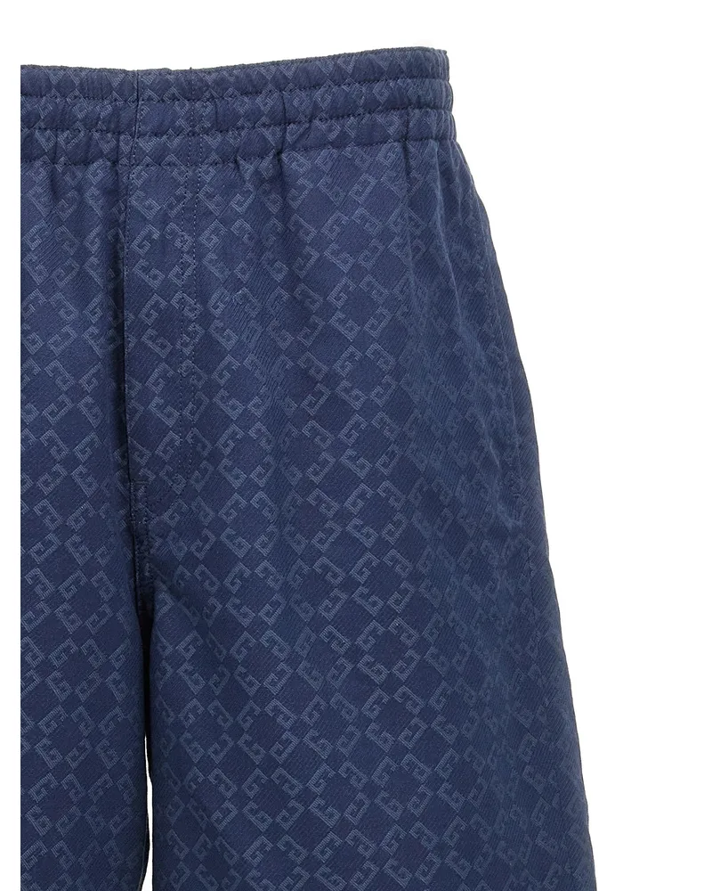 Givenchy Men's Blue Cotton Bermuda Shorts Blue