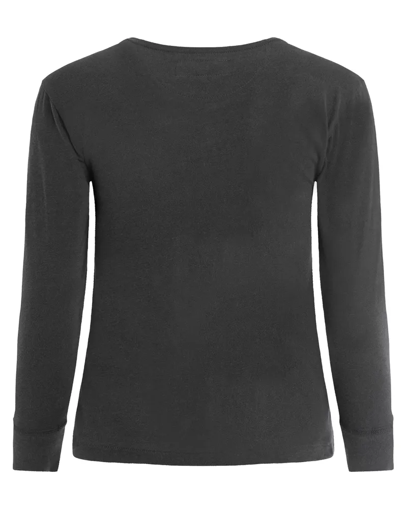 The Great Women's Black Long Sleeve T-Shirt Cotton Top Black