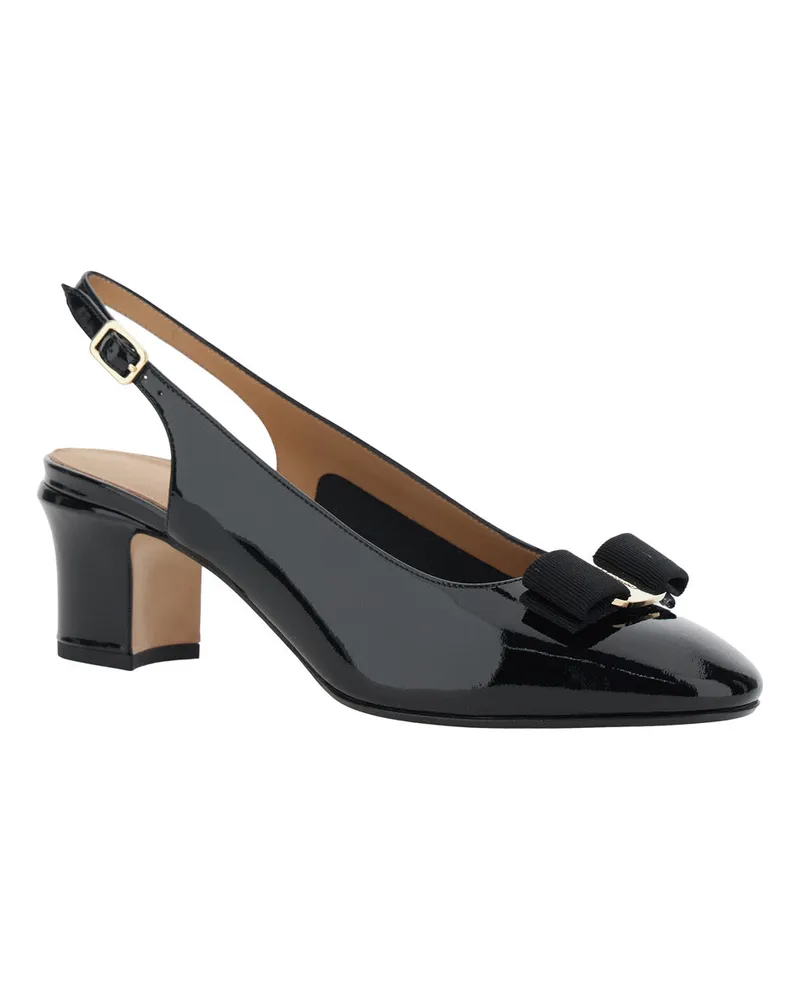 Ferragamo Women's Pumps Vetty Black Leather Calf Black