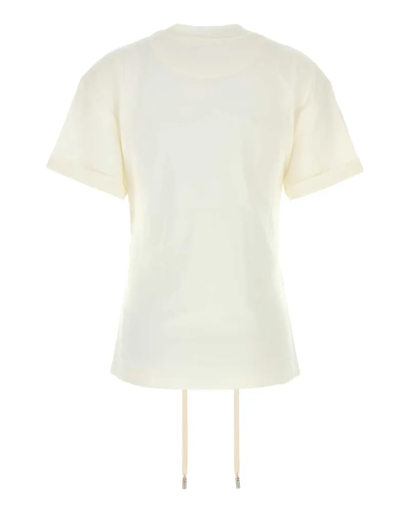 Alexander McQueen Women's Corset-Laced Cotton T-Shirt White White