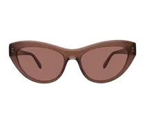 Salvatore  Sunglasses Cat Eye Full Rim, Transparent Brown Frame And Lens Sf1103s232