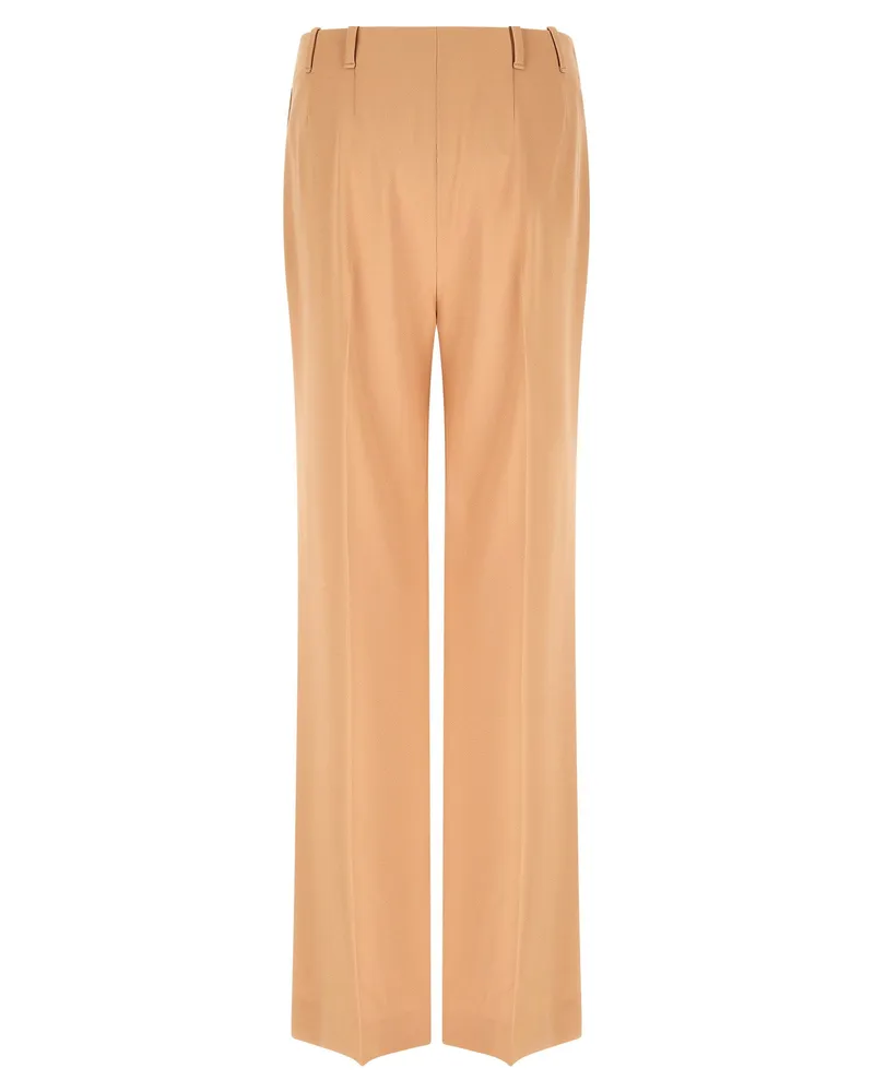 Ermanno Scervino Wide-Leg Palazzo Trousers — Beige Beige