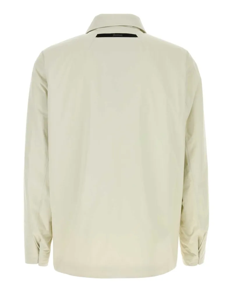 Herno Men's Ivory Nylon Padded Jacket Pannascuro Giubbini Beige