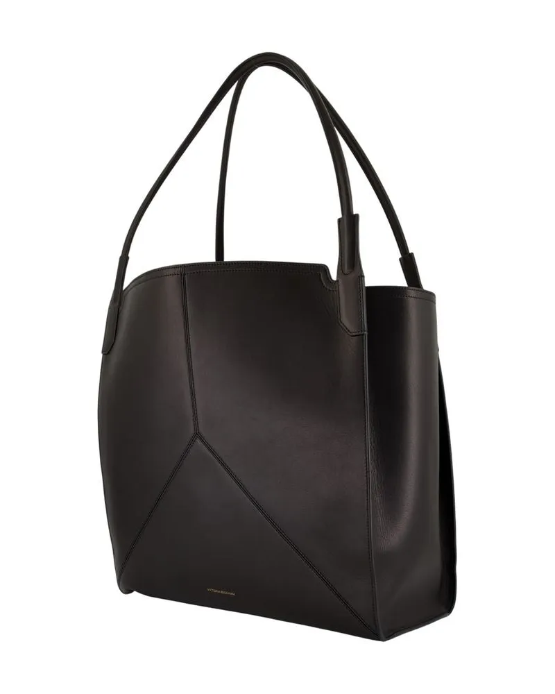 Victoria Beckham Women's Victoria Shoulder Bag - Beckham Leather Black Calfskin Totes-Shopping-Bags Black