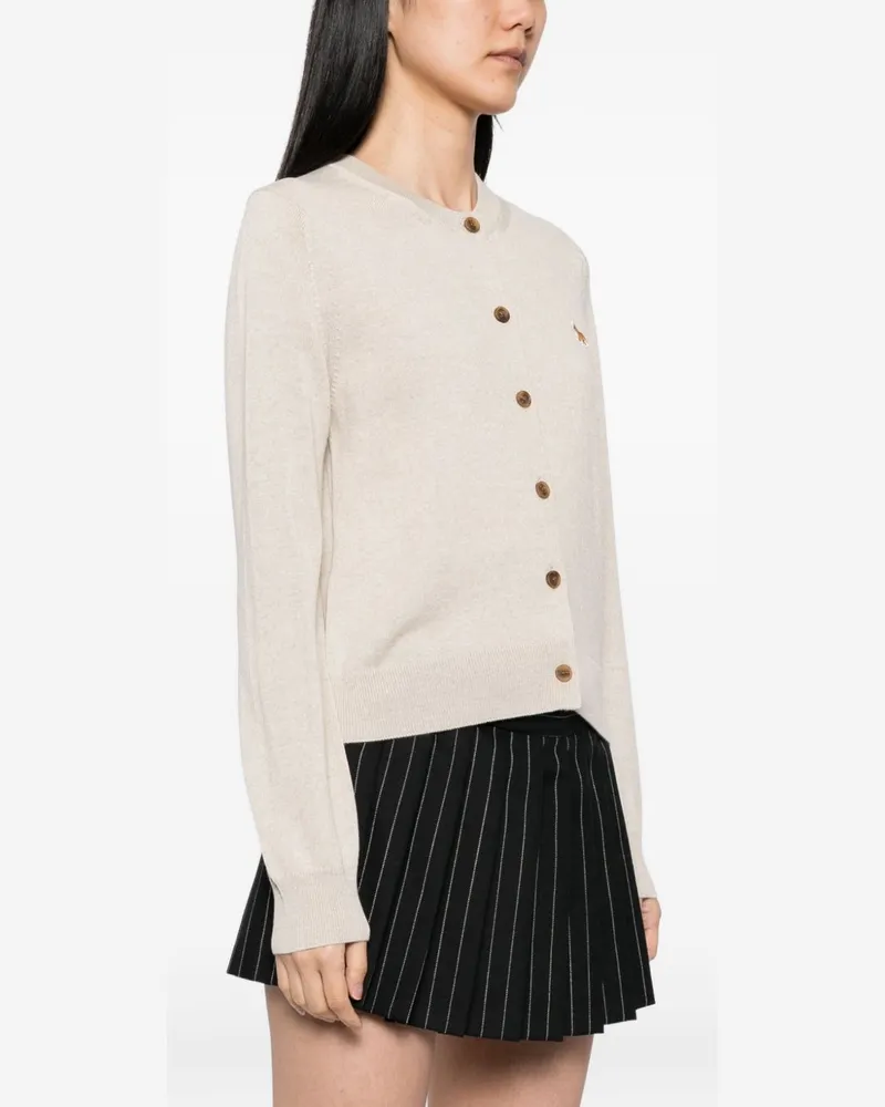 Kitsuné Baby Fox Cardigan — Beige Beige
