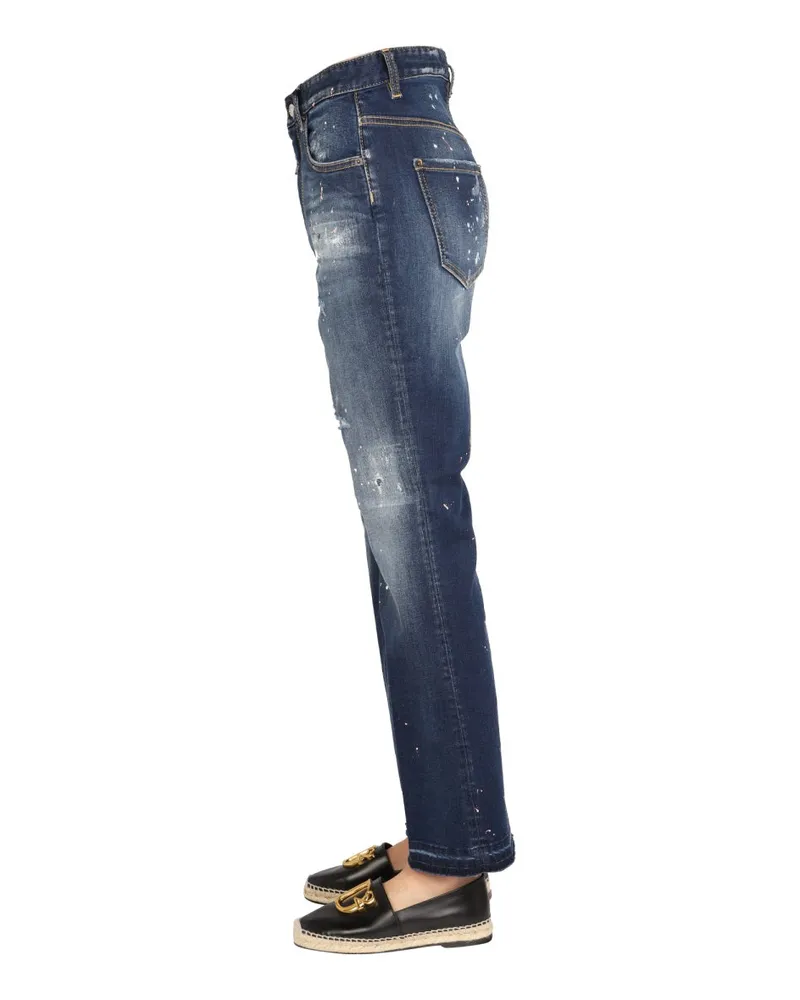 Dsquared2 Wide Leg Denim Jeans — Blue Blue