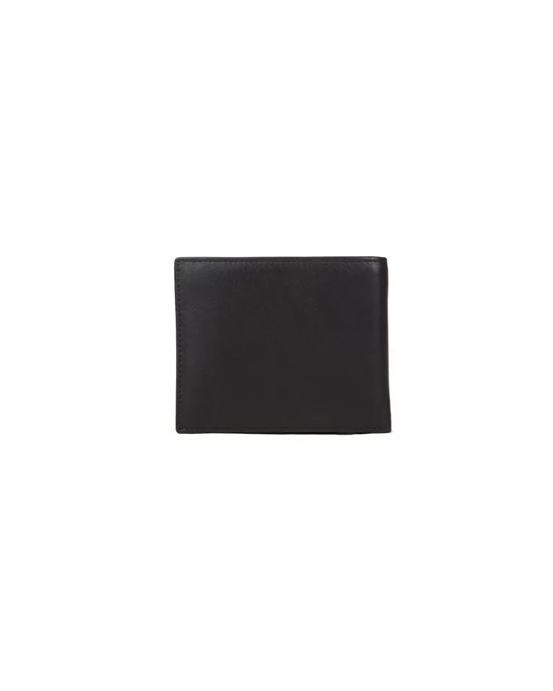 MOMO DESIGN Men's Wallet Black Leather Bags Black