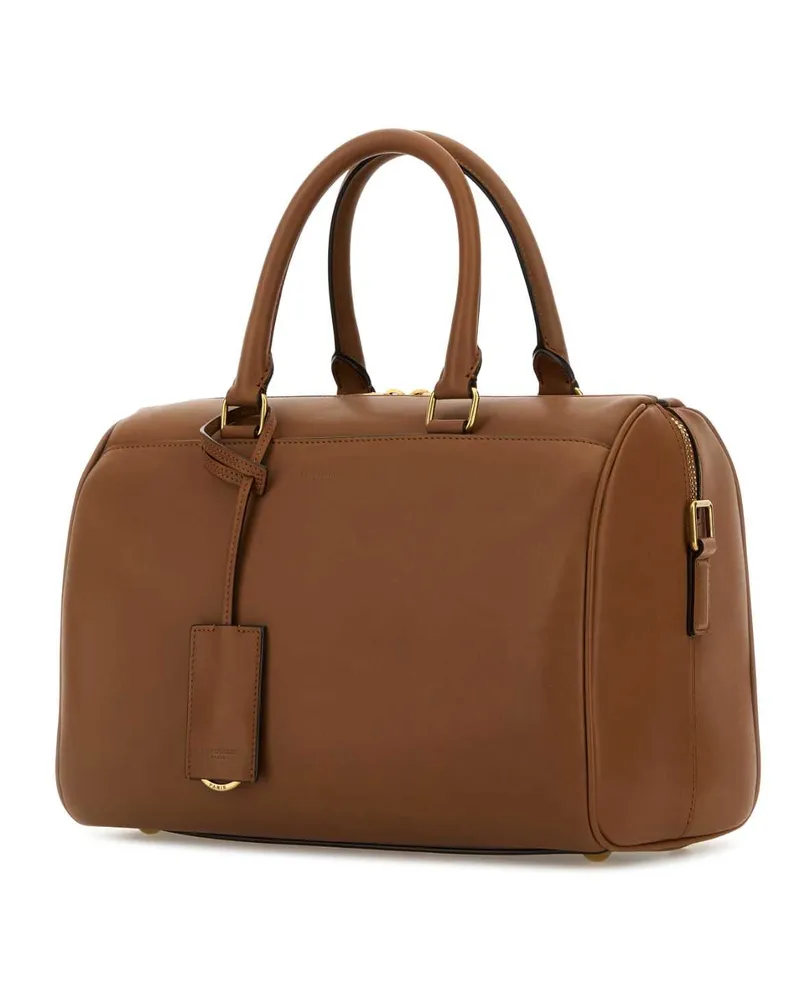Saint Laurent Women's Caramel Leather Handbag Brick Borse A Mano Bag Brown