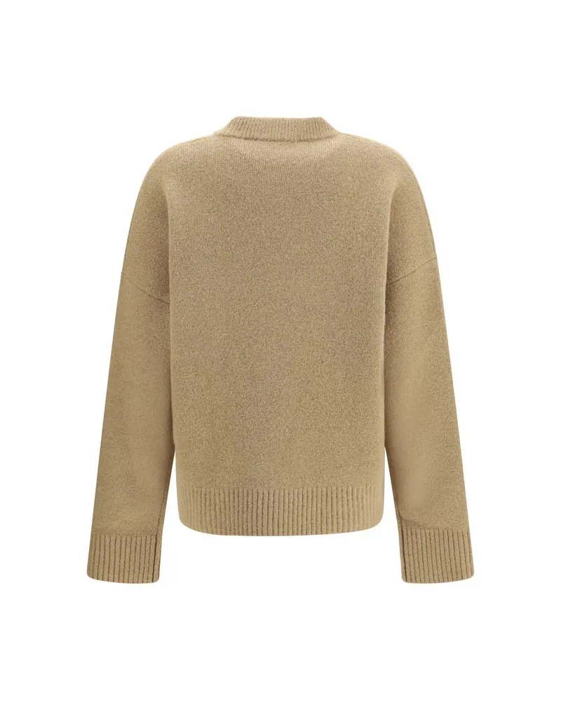 AMI Paris Alpaca Blend Sweater — Beige Beige