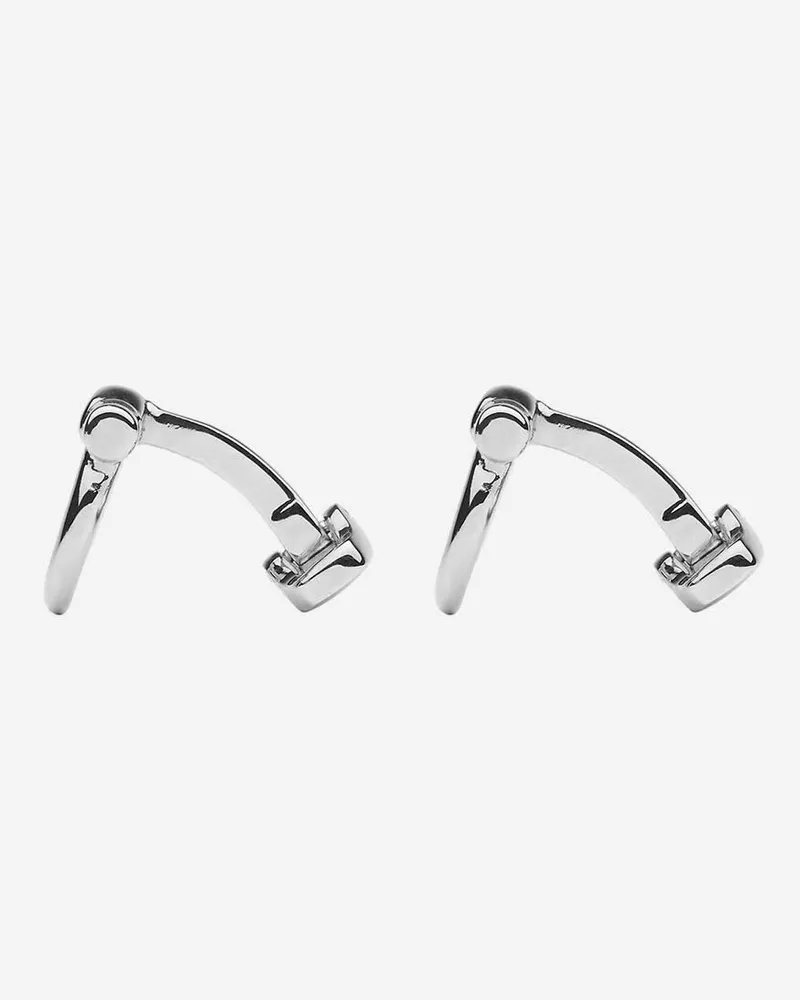 Ferragamo Men's Brass Hook Cumbers Silver Accessory Silver