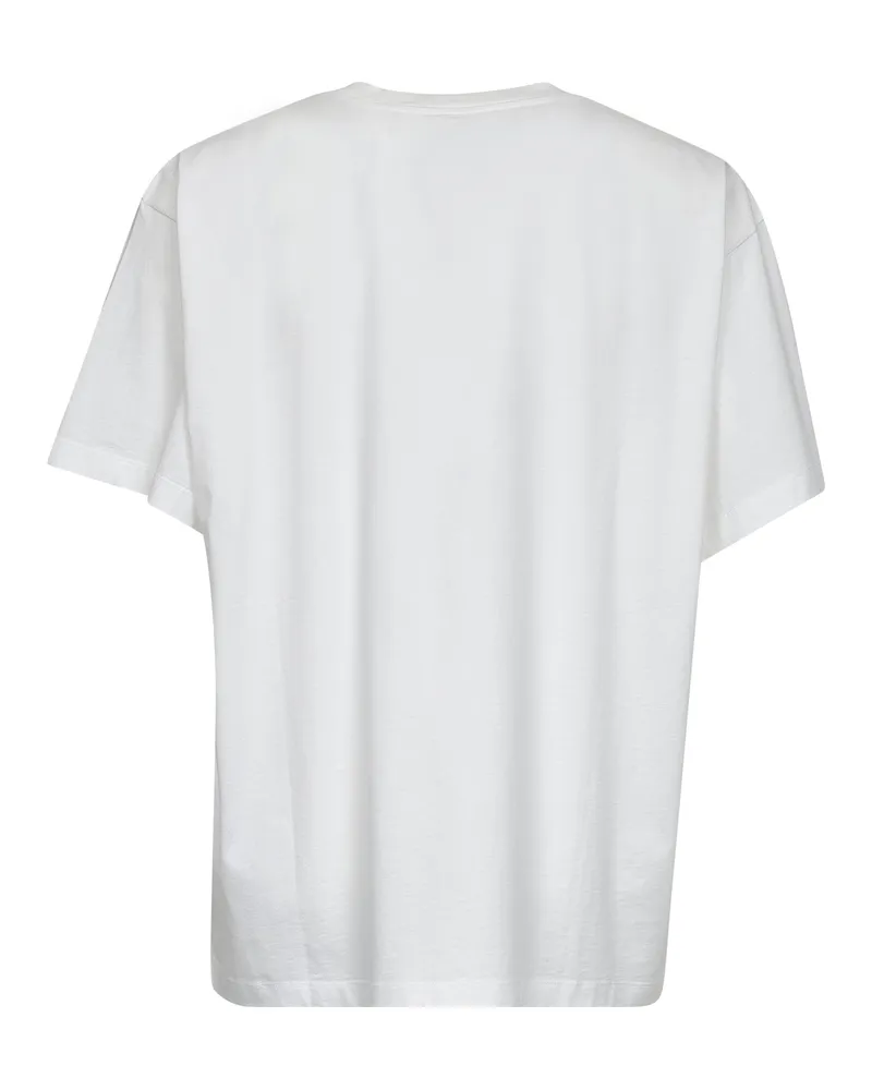 Maison Margiela Men T-Shirt Numeric Signature White Jersey Cotton T-Shirts And Polos White