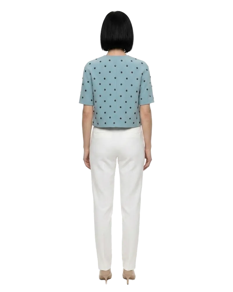 Dolce & Gabbana Women's Light Blue Acetate Jacket Clothing Blue