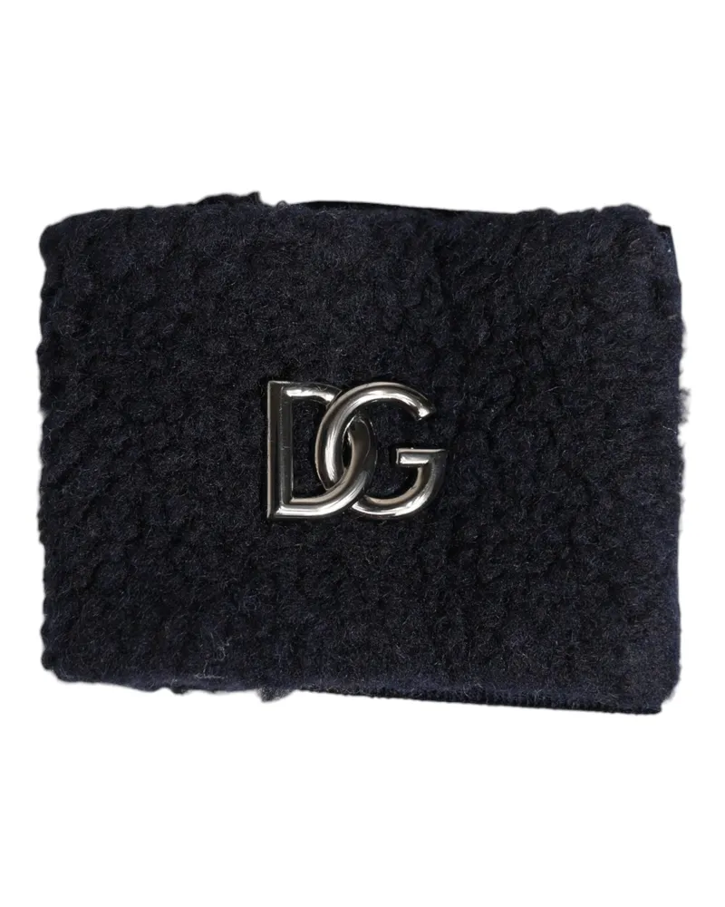 Dolce & Gabbana Black Polyester Logo Plaque Men One Size Wristband 05+pa+pl Accessory Black