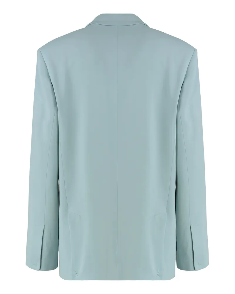 Pinko Women's Single-Breasted One Button Jacket Light Blue Polyester Blazers Light