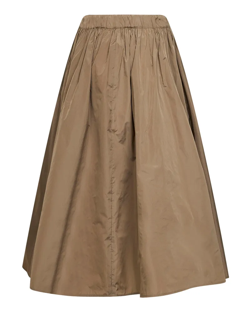 Max Mara Women's Midi Taffeta Skirt Beige Polyester Beige