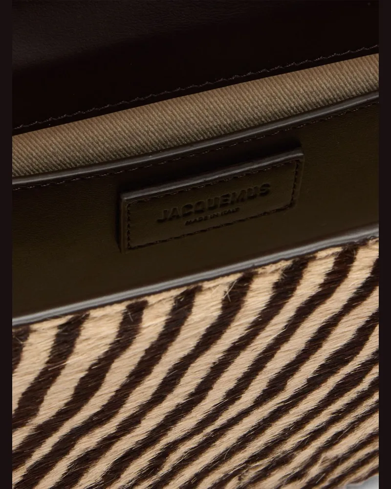 Jacquemus Calfskin Leather Shoulder Bag — Brown Brown