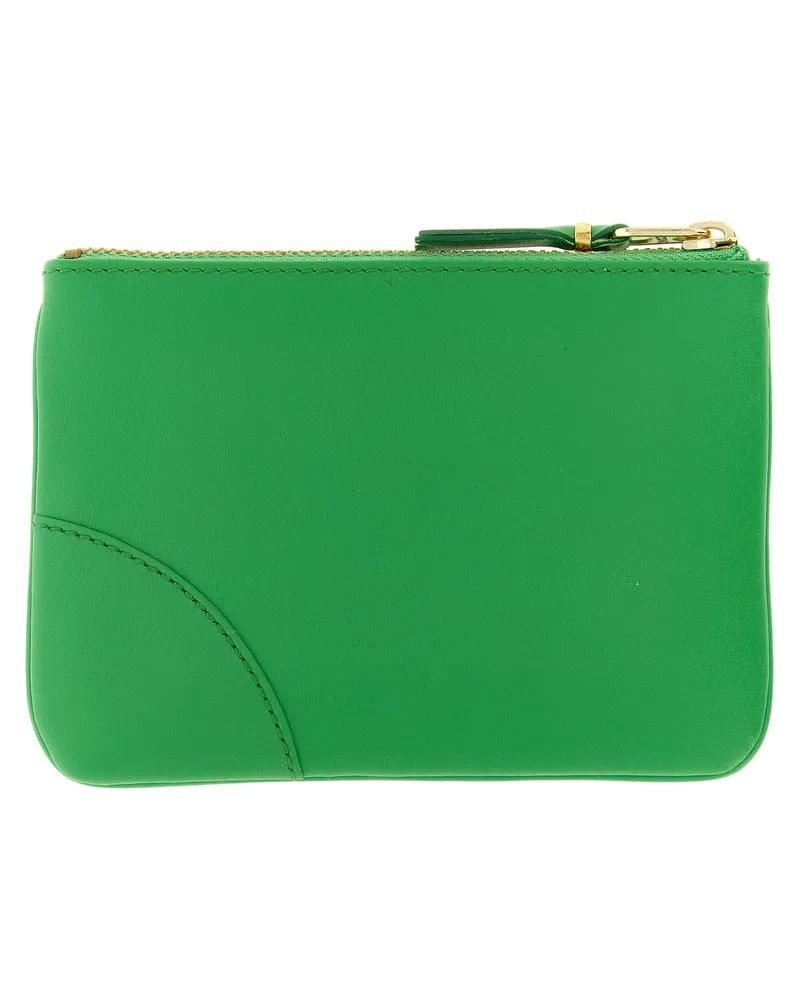 Comme des Garçons Leather Cardholder Wallet — Green Green