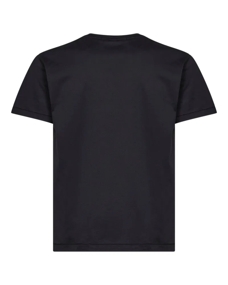 Stone Island Logo-Patch Cotton T-Shirt — Black Black