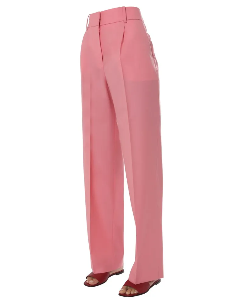 Givenchy Wool-Blend Regular Fit Trousers — Pink Pink