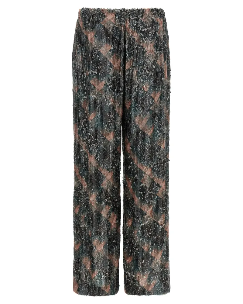 Dries van Noten Sequin-Embellished Trousers — Charcoal Charcoal