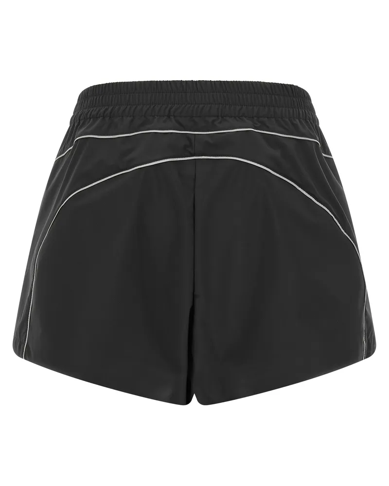 Balenciaga Women Black Polyester Bermuda Shorts Black