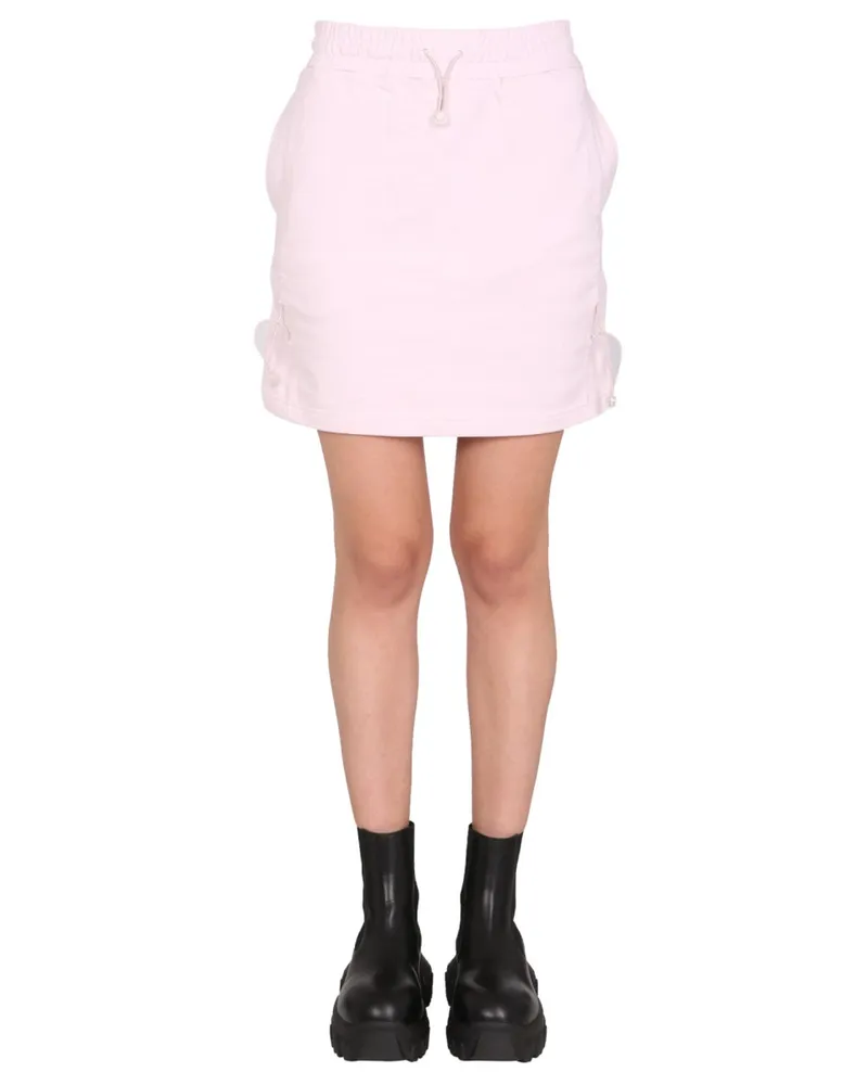McQ Drawcord Cotton Skirt — Purple Purple