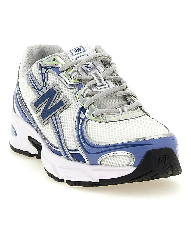 New Balance Mesh and Suede Sneaker — White White